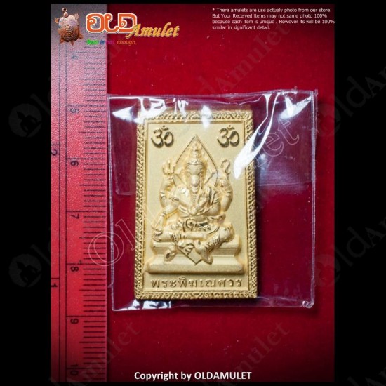 Thai Amulet Ganesha+phome Charming Gold Plated Large Kb Kritsana 2012