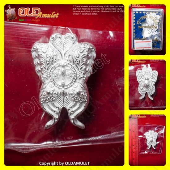 THAI AMULET BUTTERFLY CHARMING SILVER SAND PLATED SMALL KB KRITSANA 2012