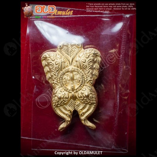 THAI AMULET BUTTERFLY CHARMING GOLDEN SAND PLATED SMALL KB KRITSANA 2012