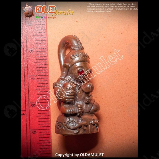 Thai Amulet Monkey Red Eye Ngang Strong Charming Brown Kb Subin 2555