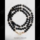 Black Beads Necklace 7mm W-shape Hook For Thai Amulet Pendants Long-30cm