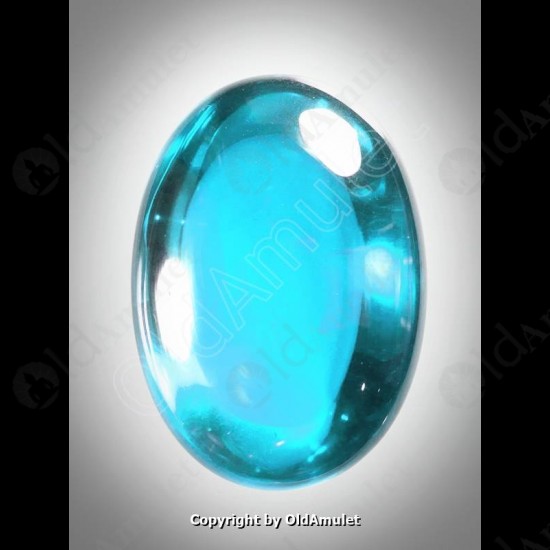 Blue Oval Naga-eye Thai Holy Real Amulet Gemstone 100%authentic Size-L