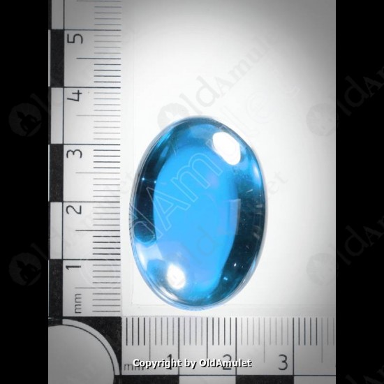 Blue Oval Naga-eye Thai Holy Real Amulet Gemstone 100%authentic Size-L