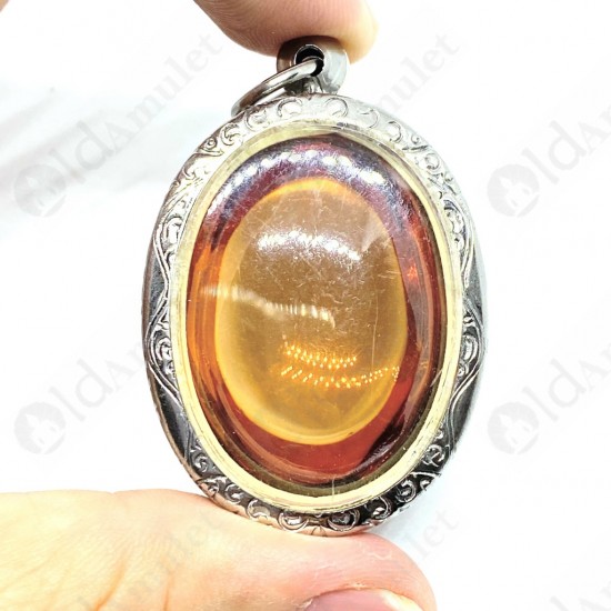 Orange Oval Naga-eye Thai Holy Real Amulet Gemstone 100%authentic Size-L