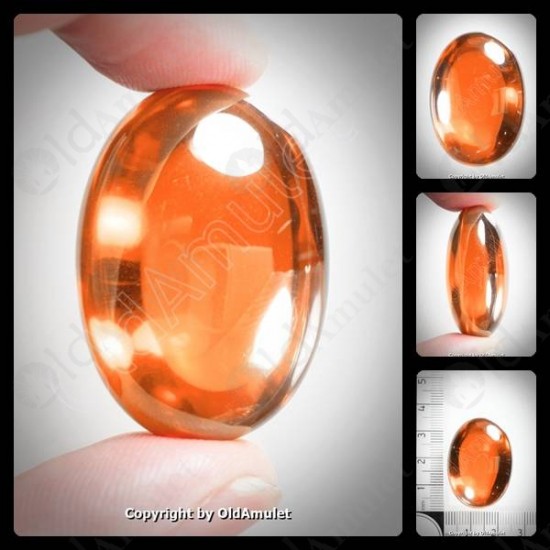 Orange Oval Naga-eye Thai Holy Real Amulet Gemstone 100%authentic Size-L