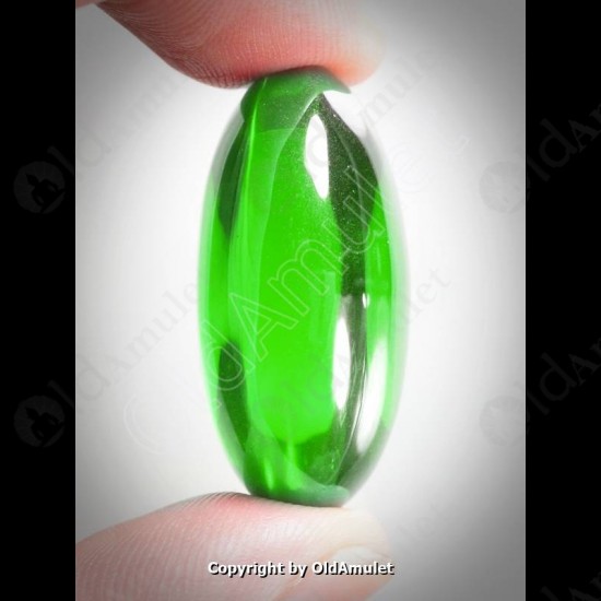 Green Oval Naga-eye Thai Holy Real Amulet Gemstone 100%authentic Size-L