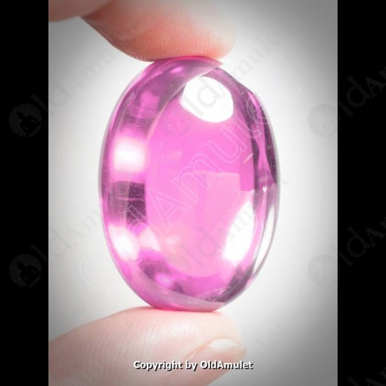 Pink Oval Naga-eye Thai Holy Real Amulet Gemstone 100%authentic Size-L