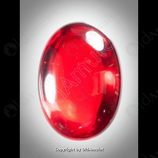 Red Oval Naga-eye Thai Holy Real Amulet Gemstone 100%authentic Size-L