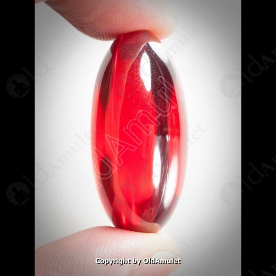 Red Oval Naga-eye Thai Holy Real Amulet Gemstone 100%authentic Size-L