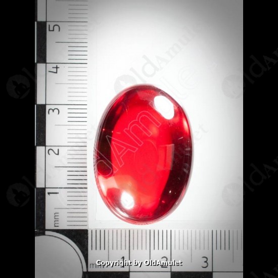 Red Oval Naga-eye Thai Holy Real Amulet Gemstone 100%authentic Size-L