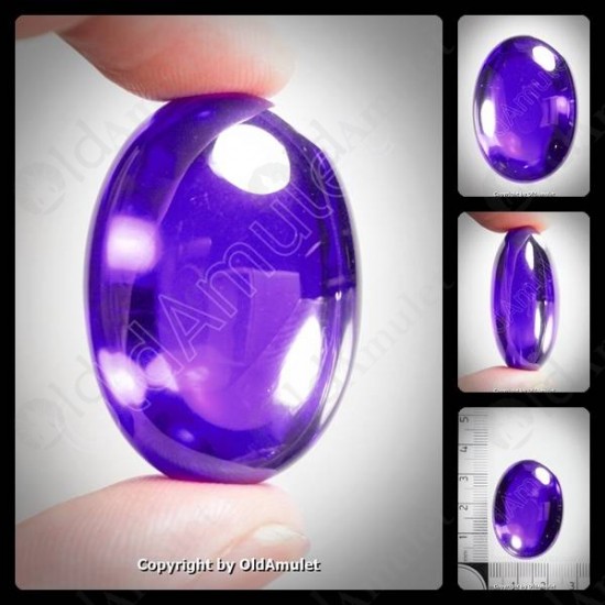 Violet Oval Naga-eye Thai Holy Real Amulet Gemstone 100%authentic Size-L