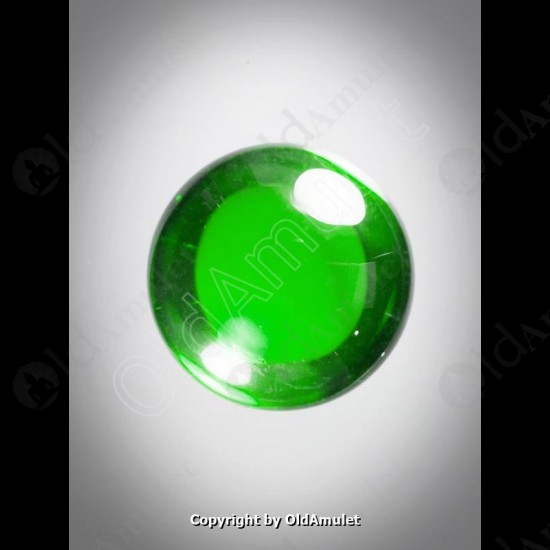 Green Round Naga-eye Thai Holy Real Amulet Gemstone 100%authentic Size-m