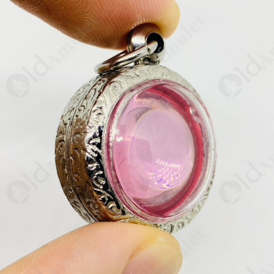 Pink Round Naga-eye Thai Holy Real Amulet Gemstone 100%authentic Size-m