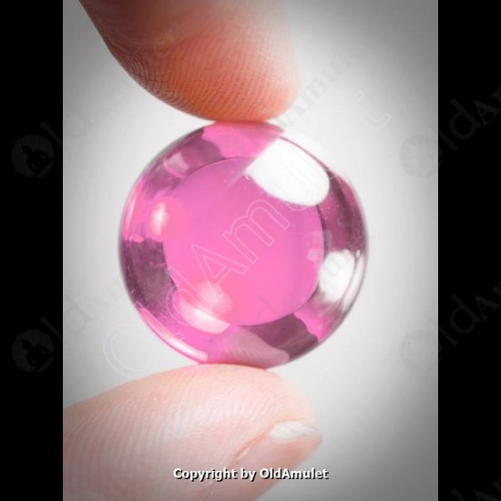 Pink Round Naga-eye Thai Holy Real Amulet Gemstone 100%authentic Size-m