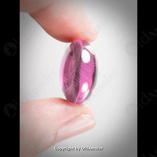 Pink Round Naga-eye Thai Holy Real Amulet Gemstone 100%authentic Size-m