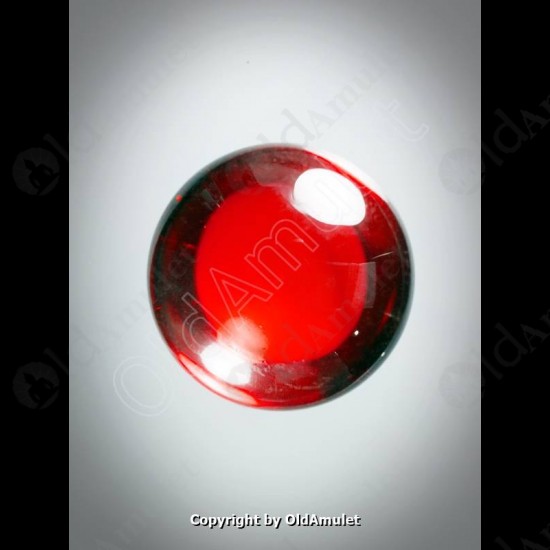 Red Round Naga-eye Thai Holy Real Amulet Gemstone 100%authentic Size-m