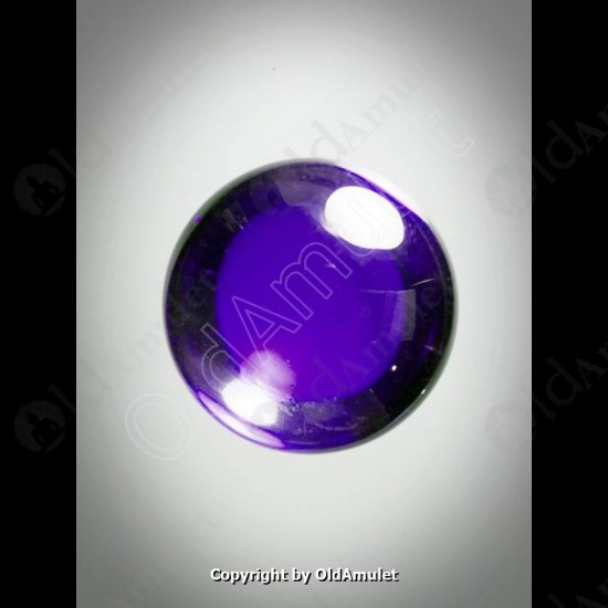 Violet Round Naga-eye Thai Holy Real Amulet Gemstone 100%authentic Size-m