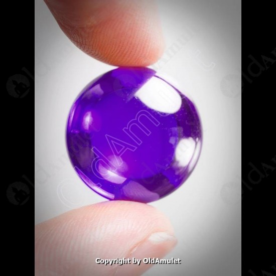 Violet Round Naga-eye Thai Holy Real Amulet Gemstone 100%authentic Size-m