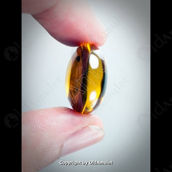 Yellow Round Naga-eye Thai Holy Real Amulet Gemstone 100%authentic Size-m