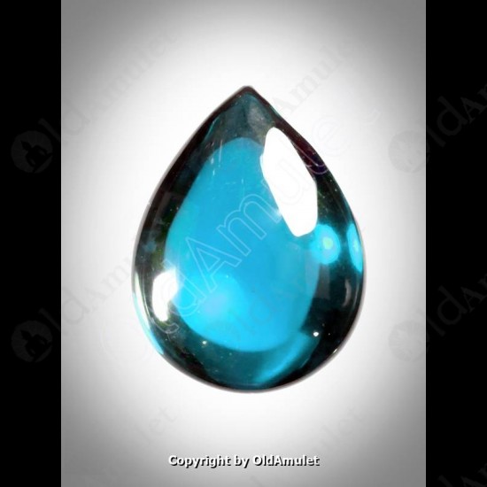 Blue Pear Naga-eye Thai Holy Real Amulet Gemstone 100%authentic Size-m