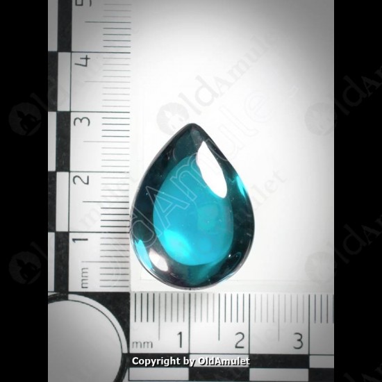 Blue Pear Naga-eye Thai Holy Real Amulet Gemstone 100%authentic Size-m