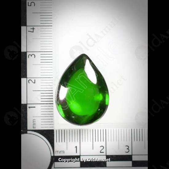 Green Pear Naga-eye Thai Holy Real Amulet Gemstone 100%authentic Size-m