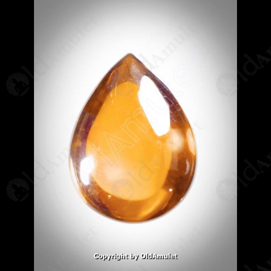 Orange Pear Naga-eye Thai Holy Real Amulet Gemstone 100%authentic Size-m