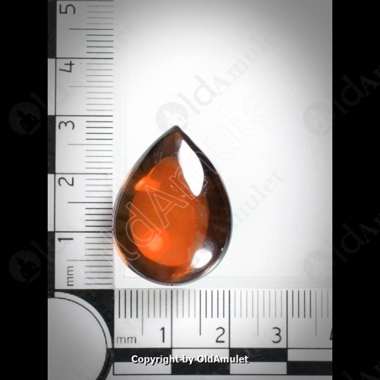 Orange Pear Naga-eye Thai Holy Real Amulet Gemstone 100%authentic Size-m