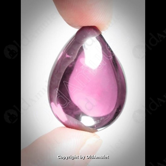 Pink Pear Naga-eye Thai Holy Real Amulet Gemstone 100%authentic Size-m