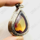 Yellow Pear Naga-eye Thai Holy Real Amulet Gemstone 100%authentic Size-m