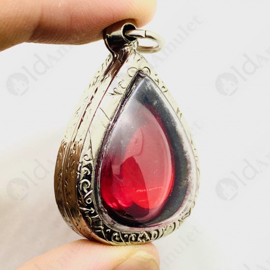 Red Pear Naga-eye Thai Holy Real Amuletgemstone 100%authentic Size-m