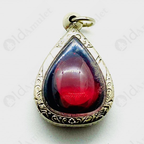 Red Pear Naga-eye Thai Holy Real Amuletgemstone 100%authentic Size-m