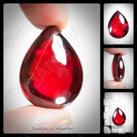 Red Pear Naga-eye Thai Holy Real Amuletgemstone 100%authentic Size-m