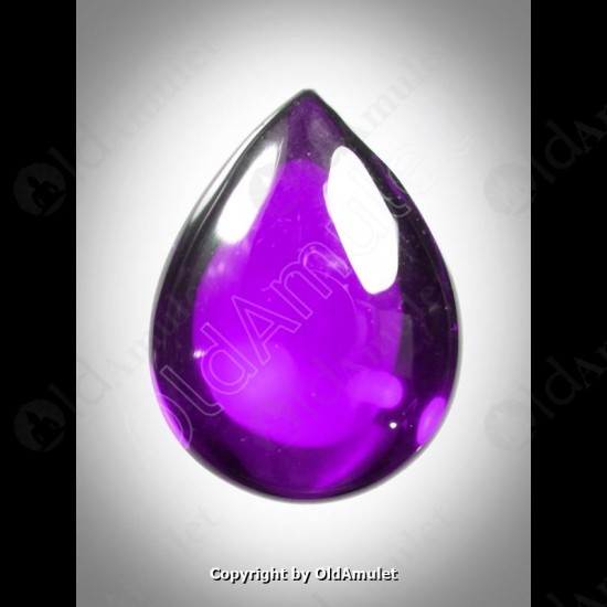 Violet Pear Naga-eye Thai Holy Real Amulet Gemstone 100%authentic Size-m