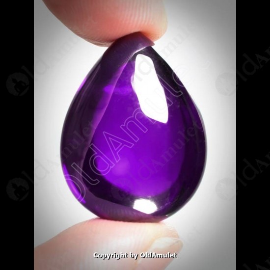 Violet Pear Naga-eye Thai Holy Real Amulet Gemstone 100%authentic Size-m