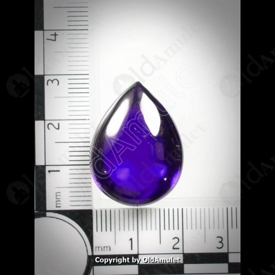 Violet Pear Naga-eye Thai Holy Real Amulet Gemstone 100%authentic Size-m