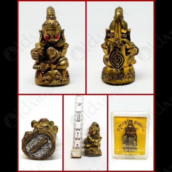 Ngang Kruba Subin BE.2555 Monkey Red Eye BRASS Thai Amulet Love Sex Attraction