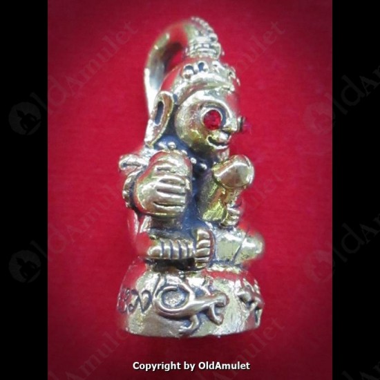 Thai Amulet Monkey Red Eye Ngang Strong Charming Yellow Kb Subin 2555