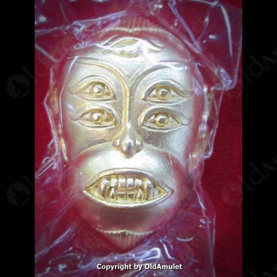 Thai Amulet 4ears5eyes Gambling Wealthy Bronze Gold Face Kb Subin 2556