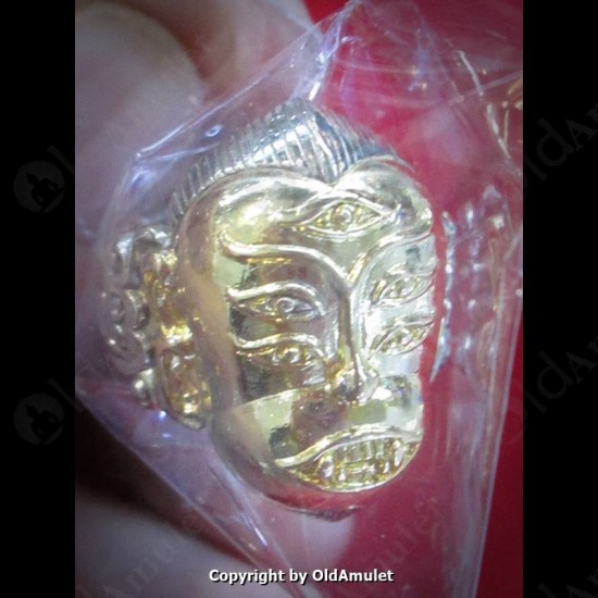 Thai Amulet Ring 4ears 5eyes Gambling Wealthy Gold White Kb Subin 2556
