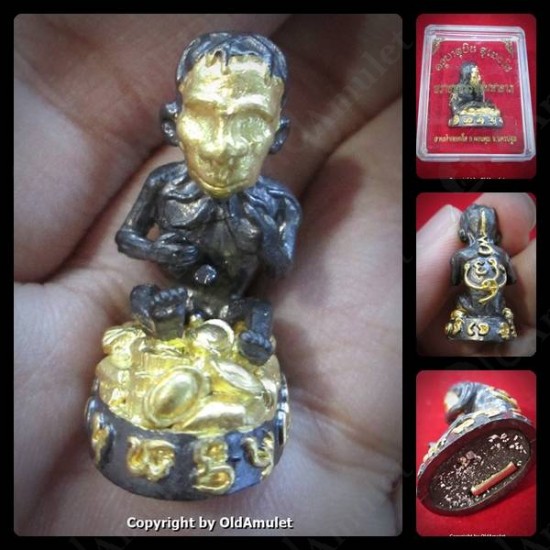 Thai Amulet Lookrok Mini Gambling Wealthy Bronze 3color Kb Subin 2556