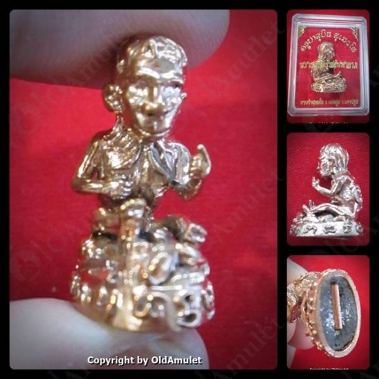 Thai Amulet Lookrok Mini Gambling Wealthy Copper Red Kb Subin 2556