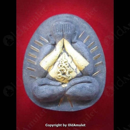 Thai Amulet Pid-ta Close Eye Jumbo 16takroot Powder Mixed Lp Jeed 2555
