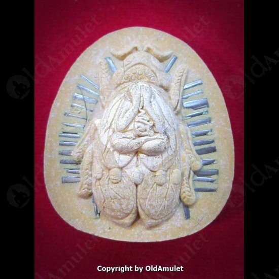 Thai Amulet Holy Wasp Amulet 28akroot Powder Mixed White Lp Jeed 2555