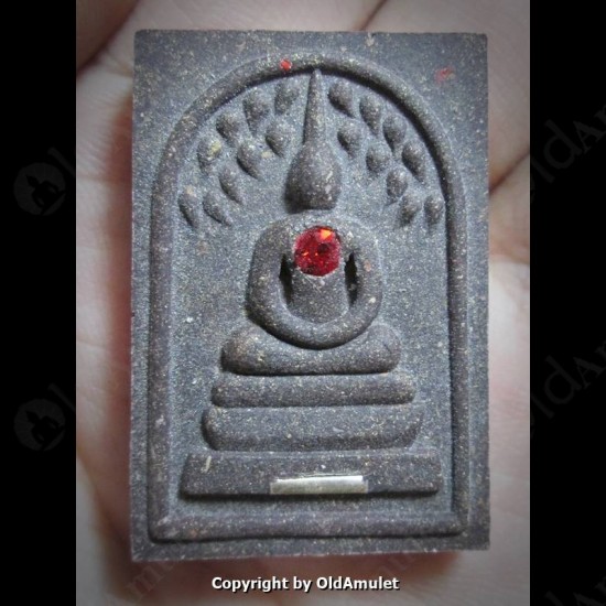 THAI AMULET PHRA SOMDEJ RED GEM 2TAKROOT BROWN POWDER MIXED LP KOON 2556