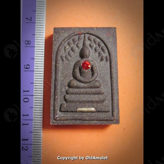 THAI AMULET PHRA SOMDEJ RED GEM 2TAKROOT BROWN POWDER MIXED LP KOON 2556