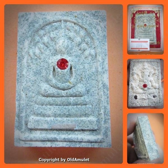 THAI AMULET PHRA SOMDEJ RED GEM 2TAKROOT WHITE POWDER MIXED LP KOON 2556