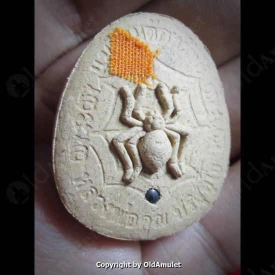 THAI AMULET PID-TA CLOSED EYE 2TAKROOT YELLOW POWDER MIXED LP KOON 2556