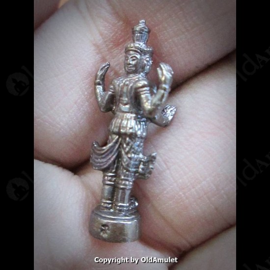 THAI AMULET TRI-MU-LA-TI SMALL SIZE BRONZE MIXED LP KOON BAN-RAI 2556