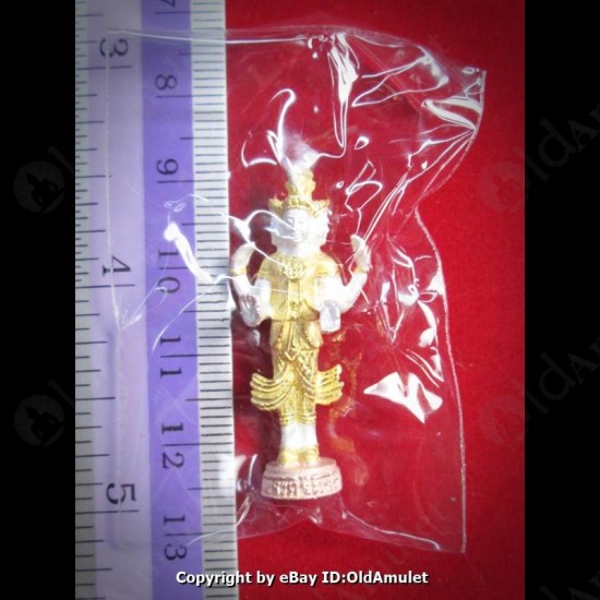 THAI AMULET TRI-MU-LA-TI LARGE SIZE 3COLOR PLATED LP KOON BAN-RAI 2556